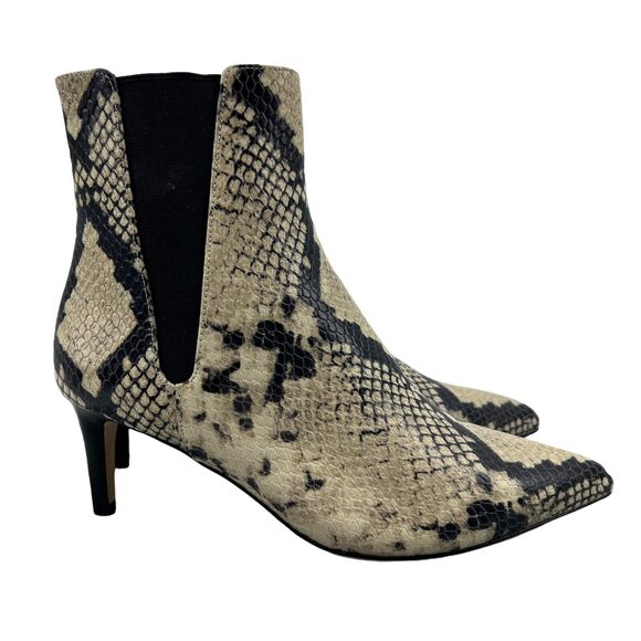 Joie Ralti Booties Womens 36.5 Snake Print Siletto Chelsea Pointed Toe Heels New - Picture 1 of 10